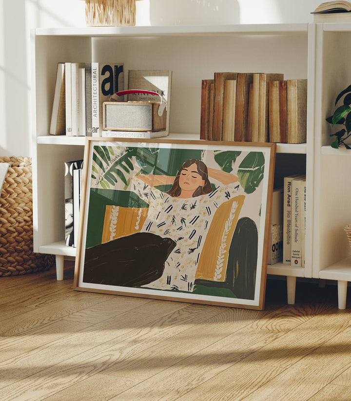 4x3 Horizontal Frame Mock-Up with Reflection,Picture Frame Mockup,Photoshop Template