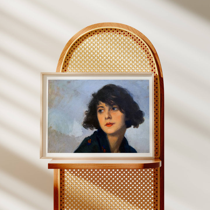 Horizontal Wood Frame Mockup,Minimalist 4x3 Ratio Picture Frame Mock-Up,Art Print Display