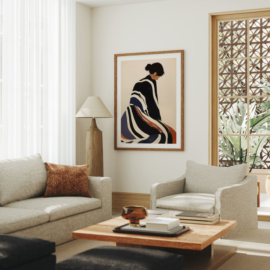 3x4 wood frame mockup PSD template for wall art