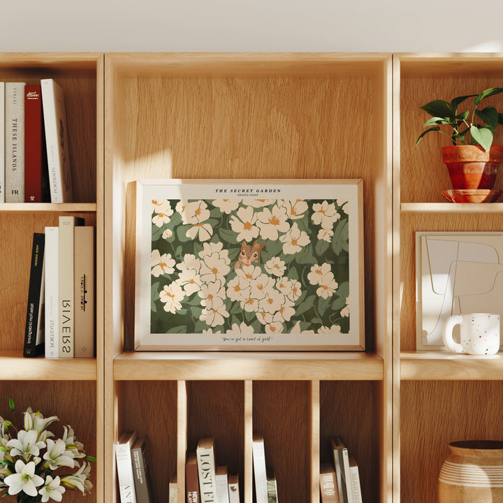 Horizontal Wood Frame Mockup in Living Room,Minimal Interior Art Mockup