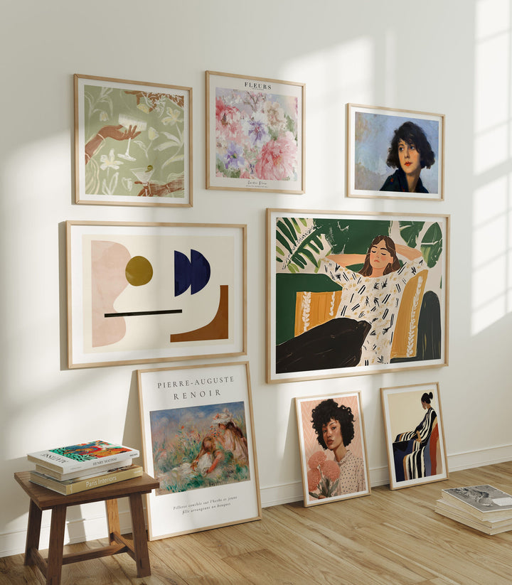 Set of 8 Gallery Wall Frames Mock-Up,Wall Art Mockup,Multiple Frames Mockup