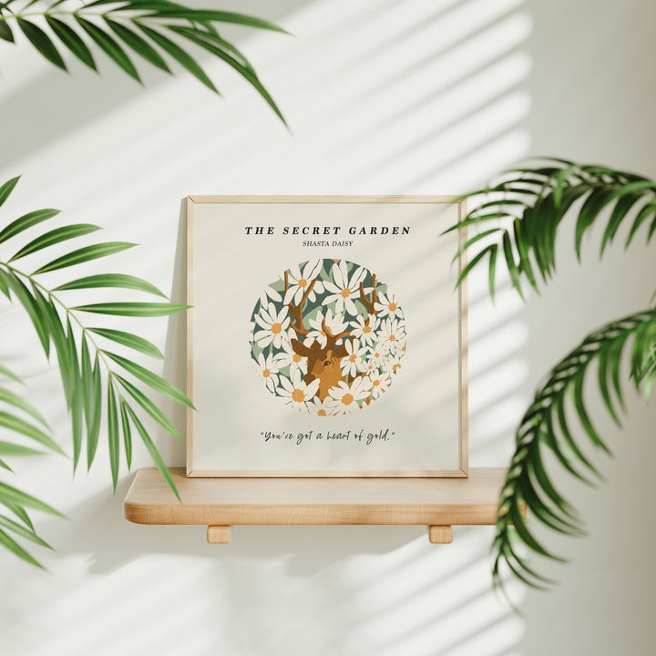 Square Wood Frame Mockup,Minimalist Art Print Mockup