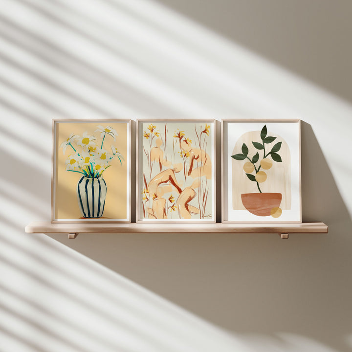 Set of 3 Wood Frame Mockup,Minimalist 3x4 Ratio Frame Mock-Up,Print Poster Art Mockup