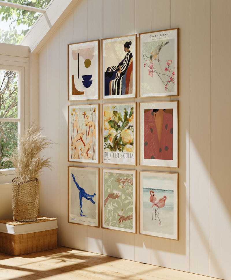 Gallery Wall Mockup,3x4 Ratio Frame Mock-Up,Multiple Frames Wall Art Mockup