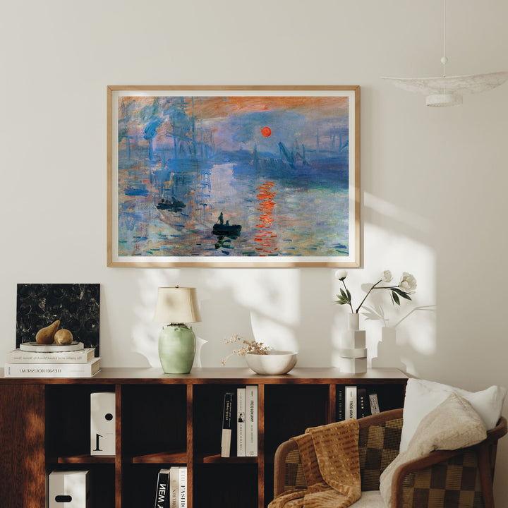 Horizontal Wood Frame Mockup in Home Interior,DIN A Ratio Picture Frame Mockup,Art Print Mockup