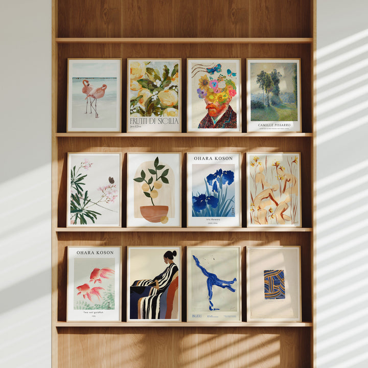 Gallery Wall Frame Mockup,12 Frames DIN A Wood Frame Mock-Up,Picture Frame Mockup,Digital Template