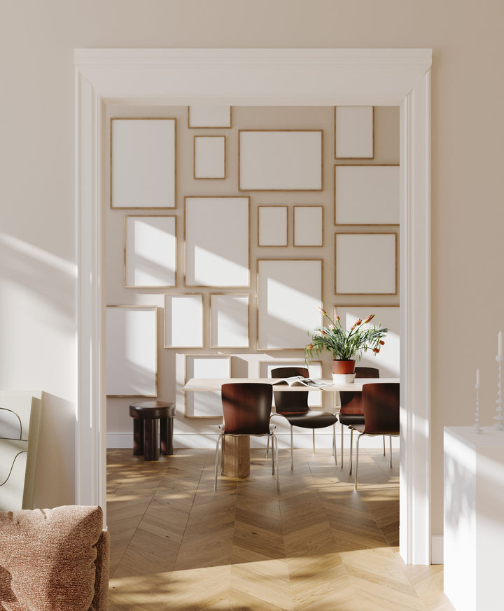 Set of 18 Gallery Wall Frames Mockup,Wall Art Mockup