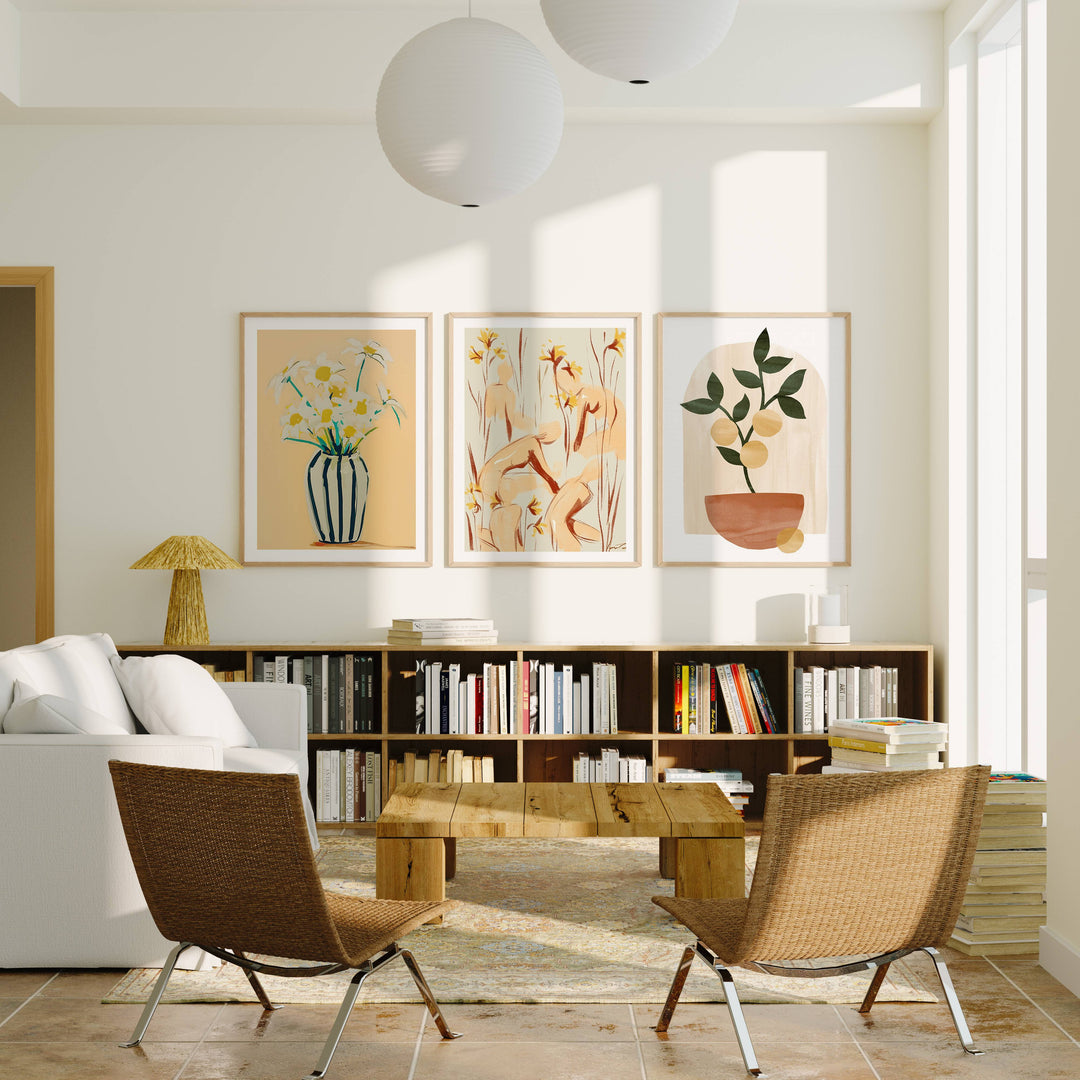 Set of 3 Wood Frame Mockup,3x4 Ratio Frame Mock-Up,Art Print Display,Wall Art Mockup