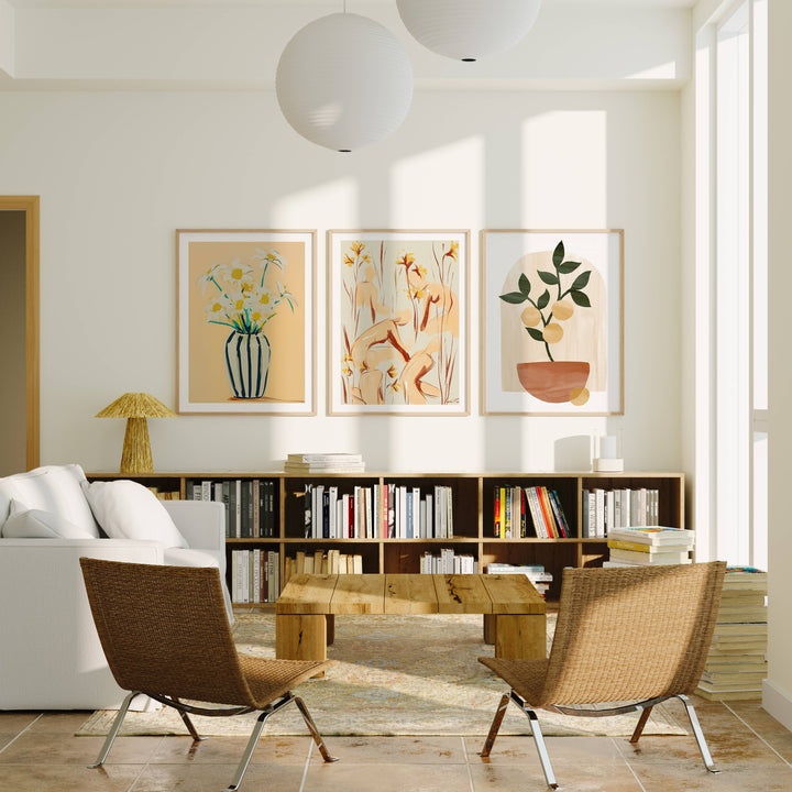 Set of 3 Wood Frame Mockup,3x4 Ratio Frame Mock-Up,Art Print Display,Wall Art Mockup