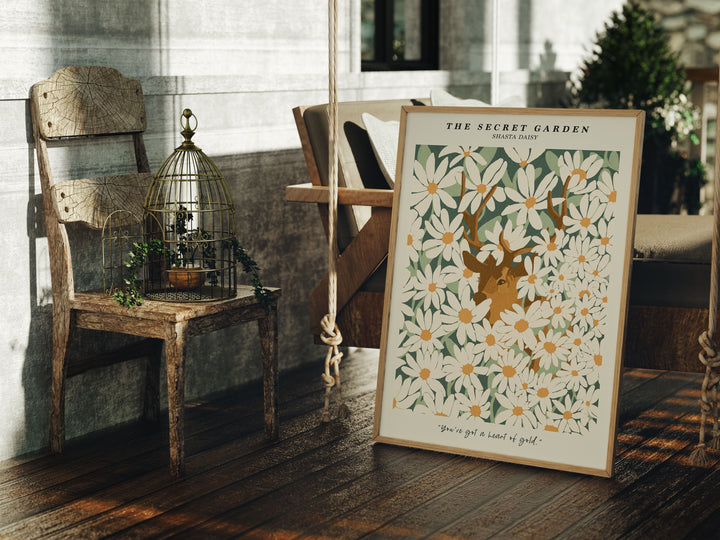 Boho Wood Frame Mockup,5x7 Vertical Frame,Poster Print Mockup,Artwork Mockup