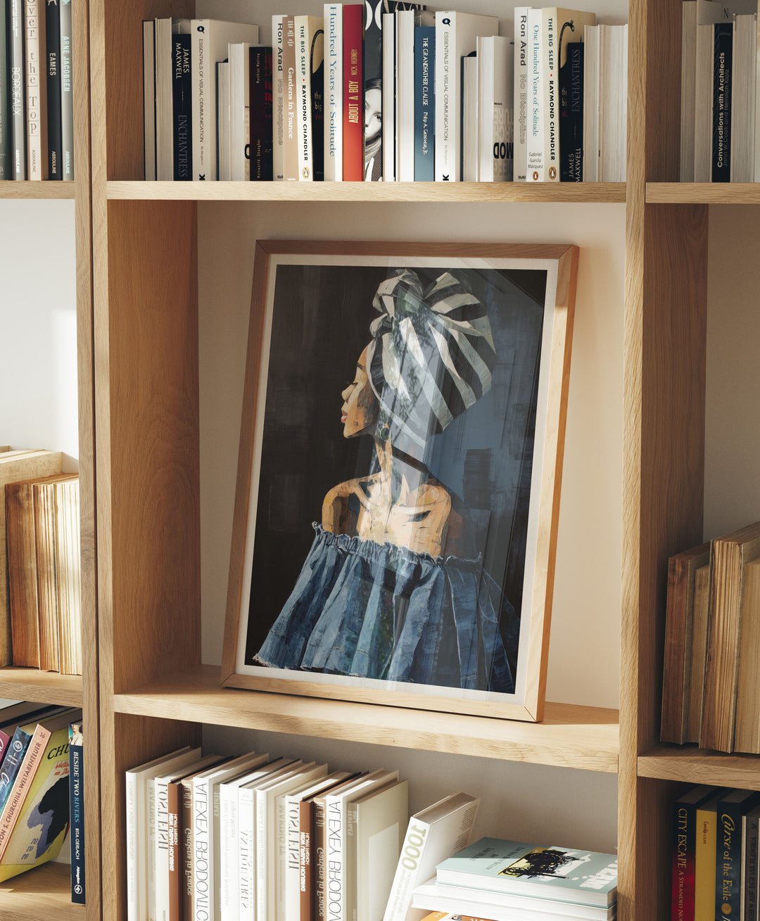 Wood Frame Mockup in home Interior,3x4 Ratio Frame Mock-Up with Reflection,Picture Frame Mockup,Poster Mockup,Digital Template