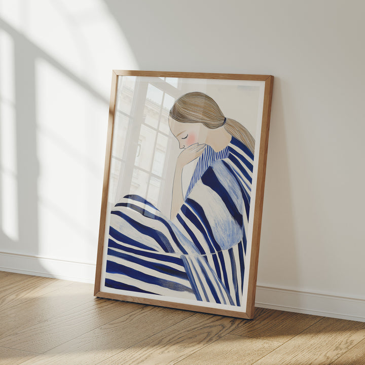 Wood Frame Mockup in home Interior,3x4 Ratio Frame Mock-Up with Reflection