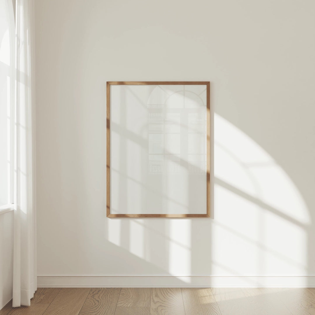 Animated Video Wood Frame Mockup | Vertical 3x4 Ratio | 3 Scenes Interior Mockup Video