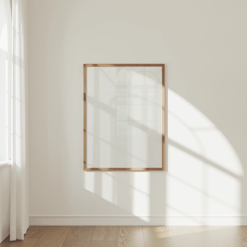 3x4 wood frame interior mockup scene 2