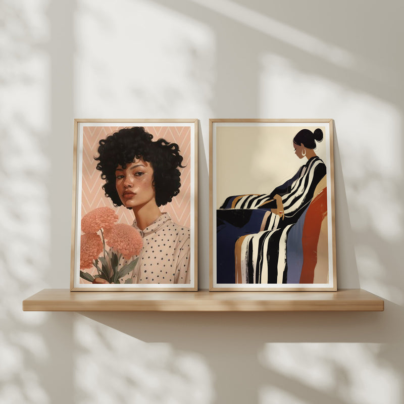 2 Minimalist Wood Frame Mockups,DIN A Ratio Print Poster Mockup