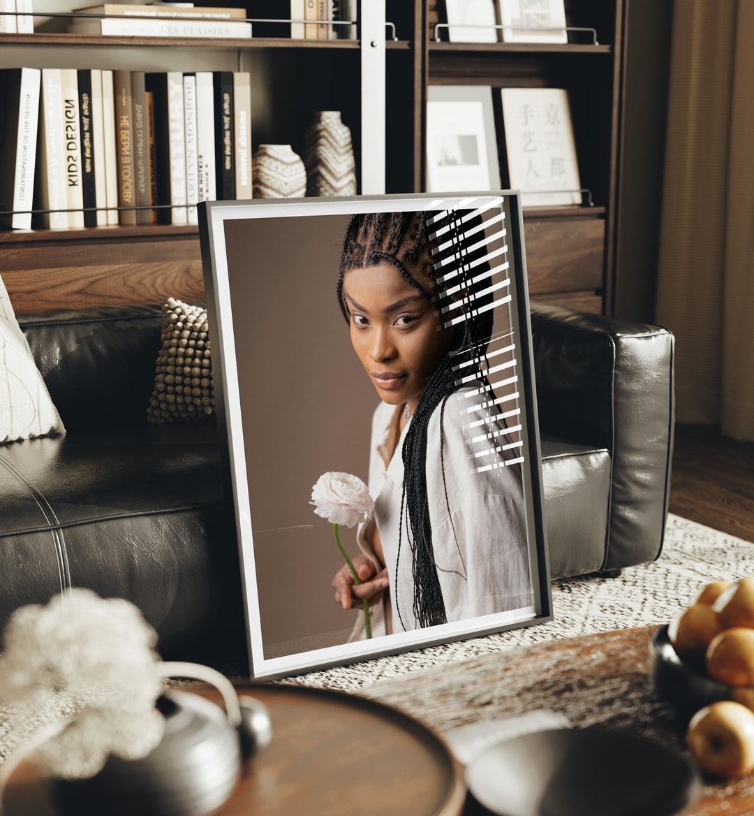3x4 Black Frame Mockup in Home Interior,Interior Art Mockup,Digital Templates