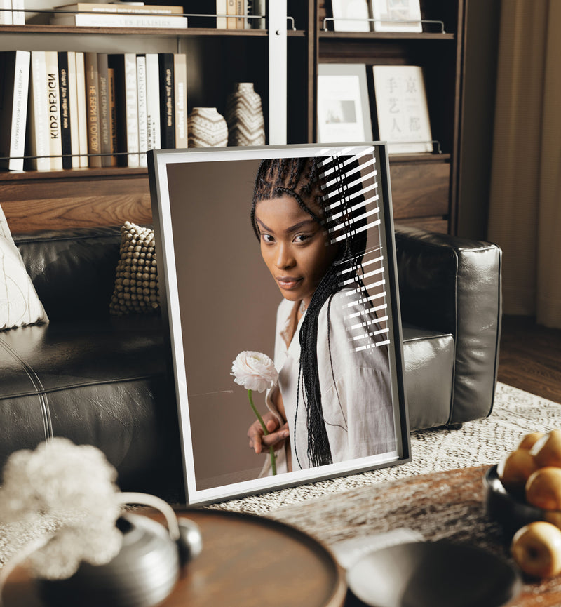 3x4 Black Frame Mockup in Home Interior,Interior Art Mockup,Digital Templates