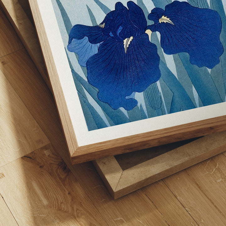 Close Up Frame Mockup on Wooden Floor,Print Detail Mockup,Art Print Mockup,DIN A Ratio
