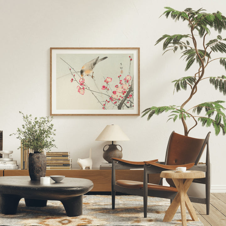 Horizontal Wood Frame Mockup in home Interior,4x3 Frame Mock-Up