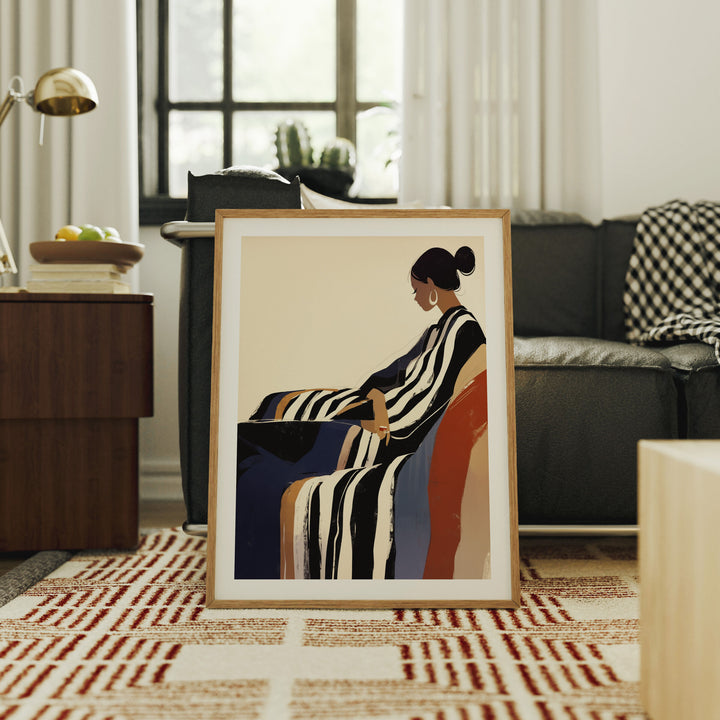 3x4 Wood Frame Mockup in Home Interior,Art Print Mockup,Photoshop Mockup