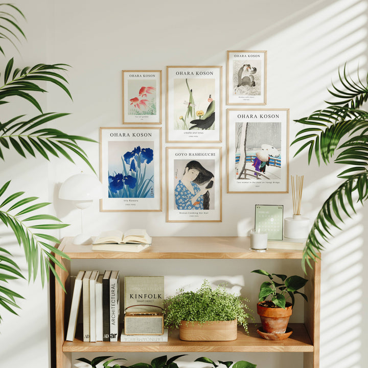 Gallery Wall Art Frame Mockup,6 Frames Interior Art Mockup,Digital Frame