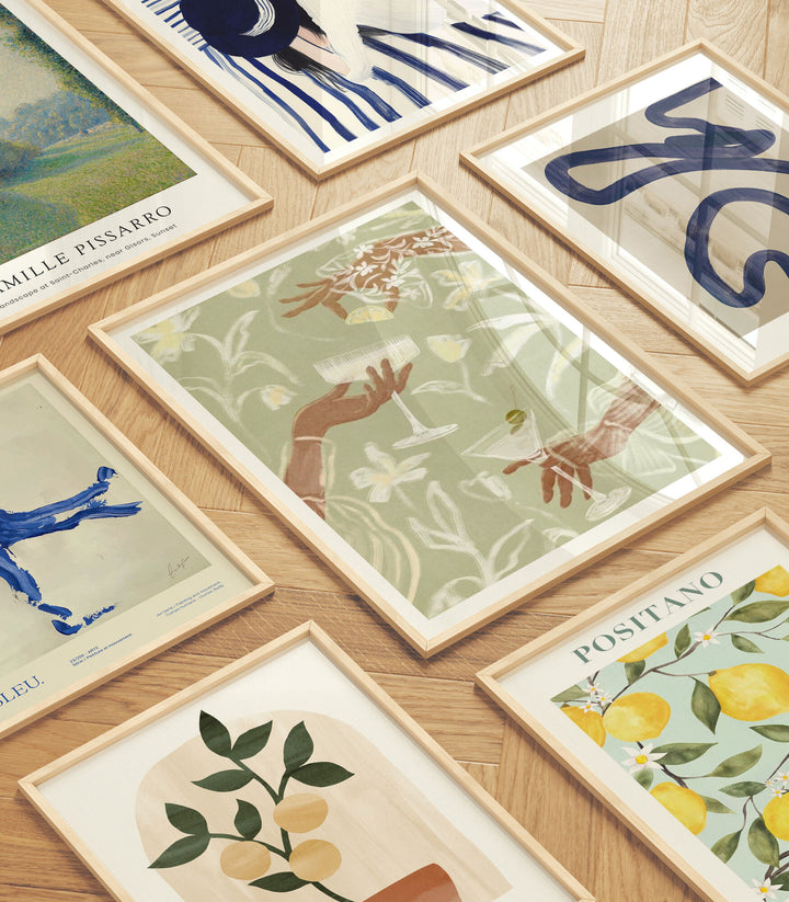 Set of 7 Wood Frames Mockup,3x4 Ratio Wood Frame Mock-Up,Picture Frame Mockup,Photoshop Template