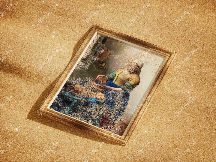 Wood Frame Mockup in Sand,Picture Frame Mockup,Digital Frame