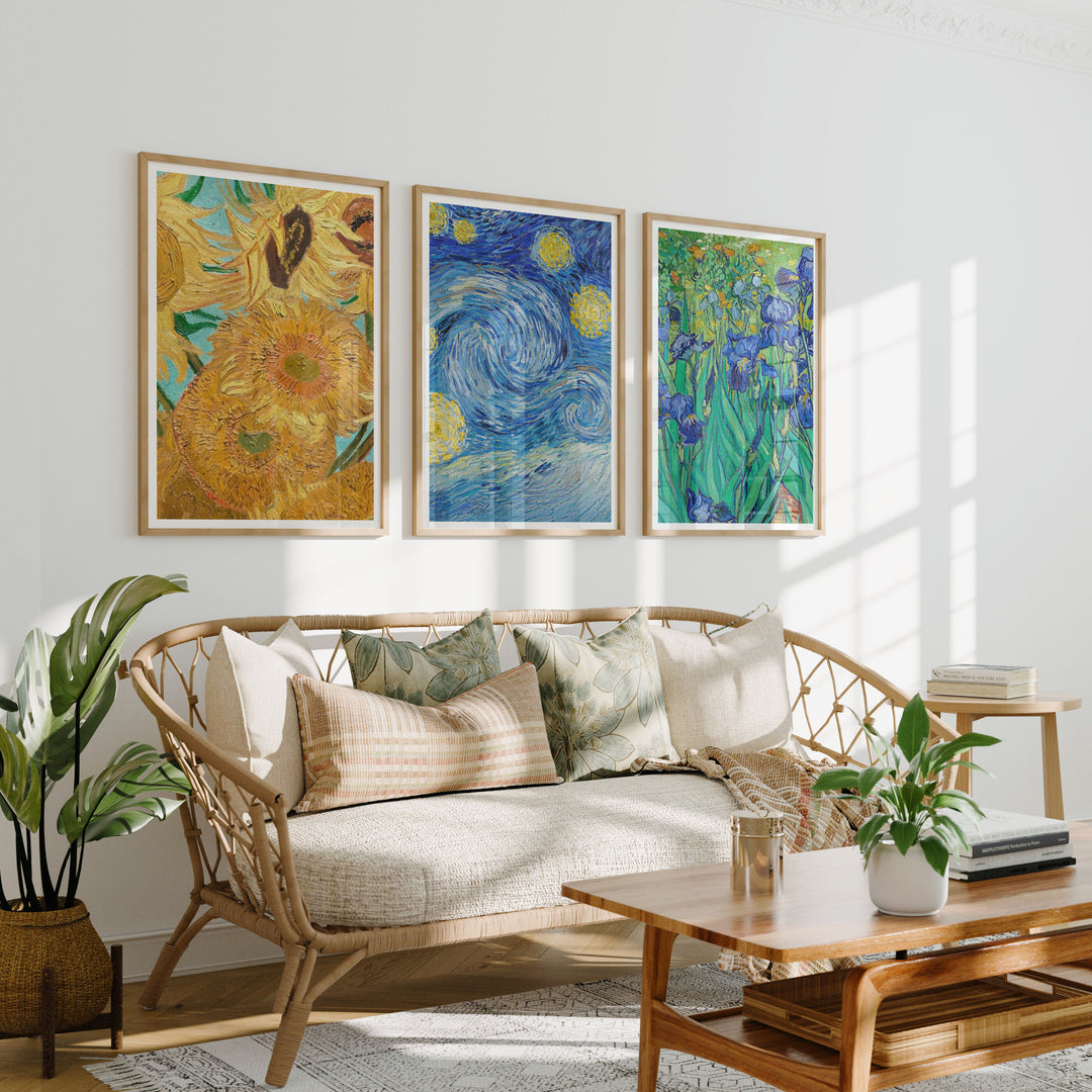Set of 3 Wood Frame Mockup in Living Room,5x7 Frame Mock-Up,Wall Art Mockup