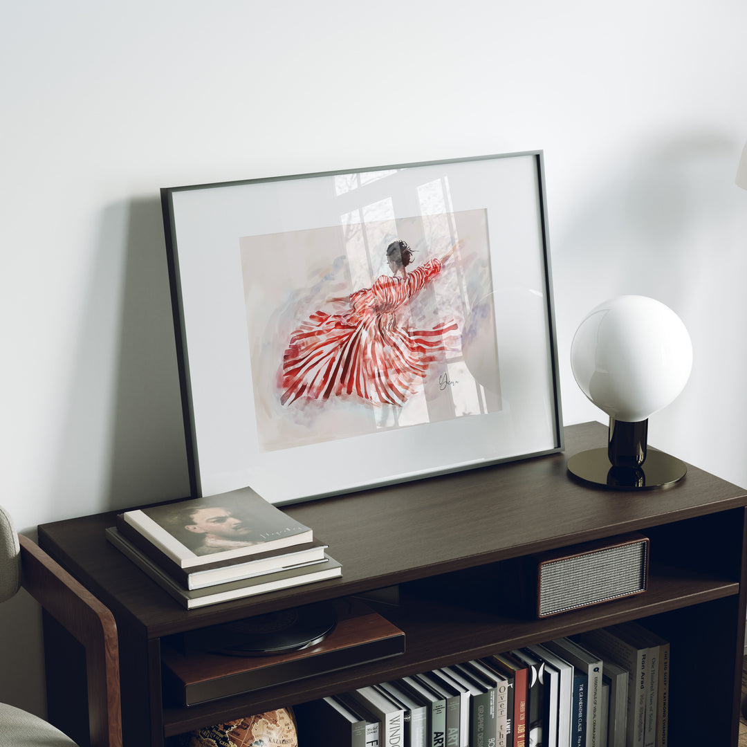 Black Frame Mockup in home Interior,4x3 Horizontal Frame Mock-Up with Reflection