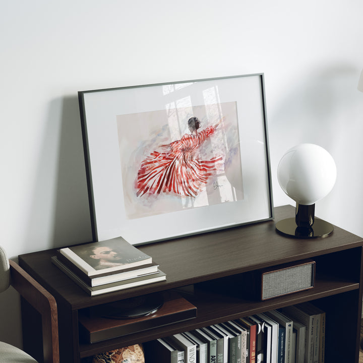 Black Frame Mockup in home Interior,4x3 Horizontal Frame Mock-Up with Reflection
