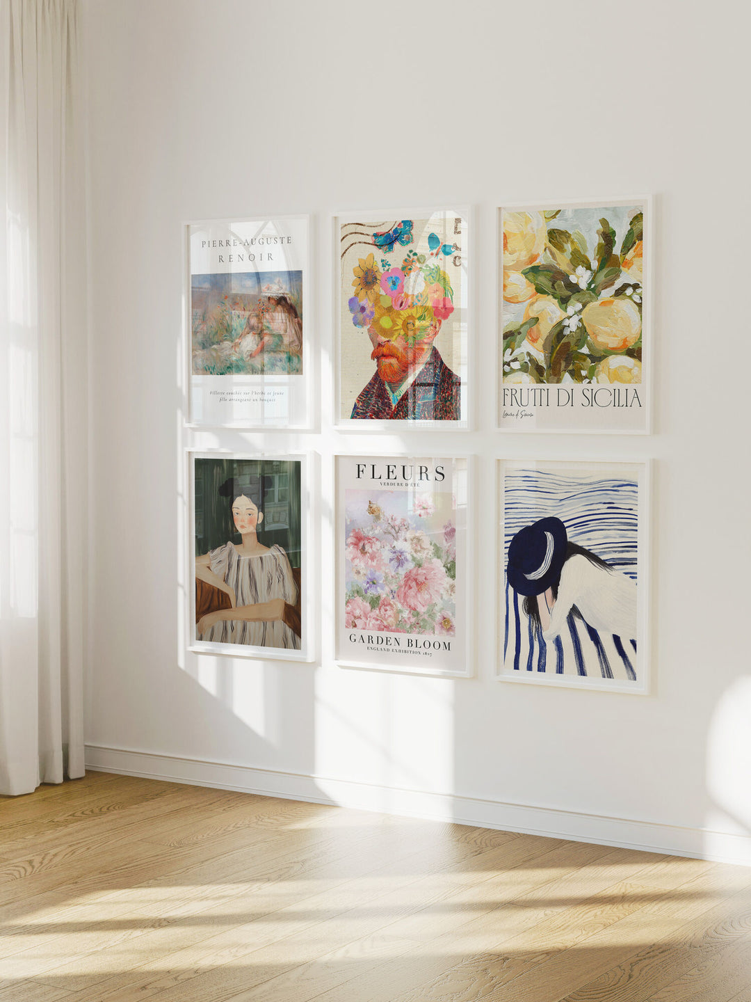 Minimalist Gallery Frame Mockup,6 Frames White Frame Mockup ,DIN A Frame Mock-Up,Artwork Wall Mockup