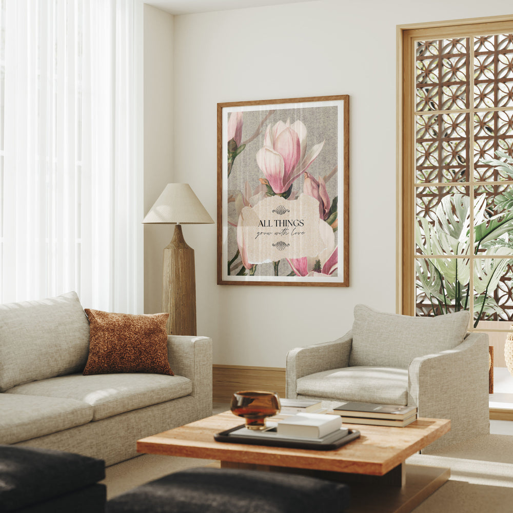 Art print mockup with editable smart object layer
