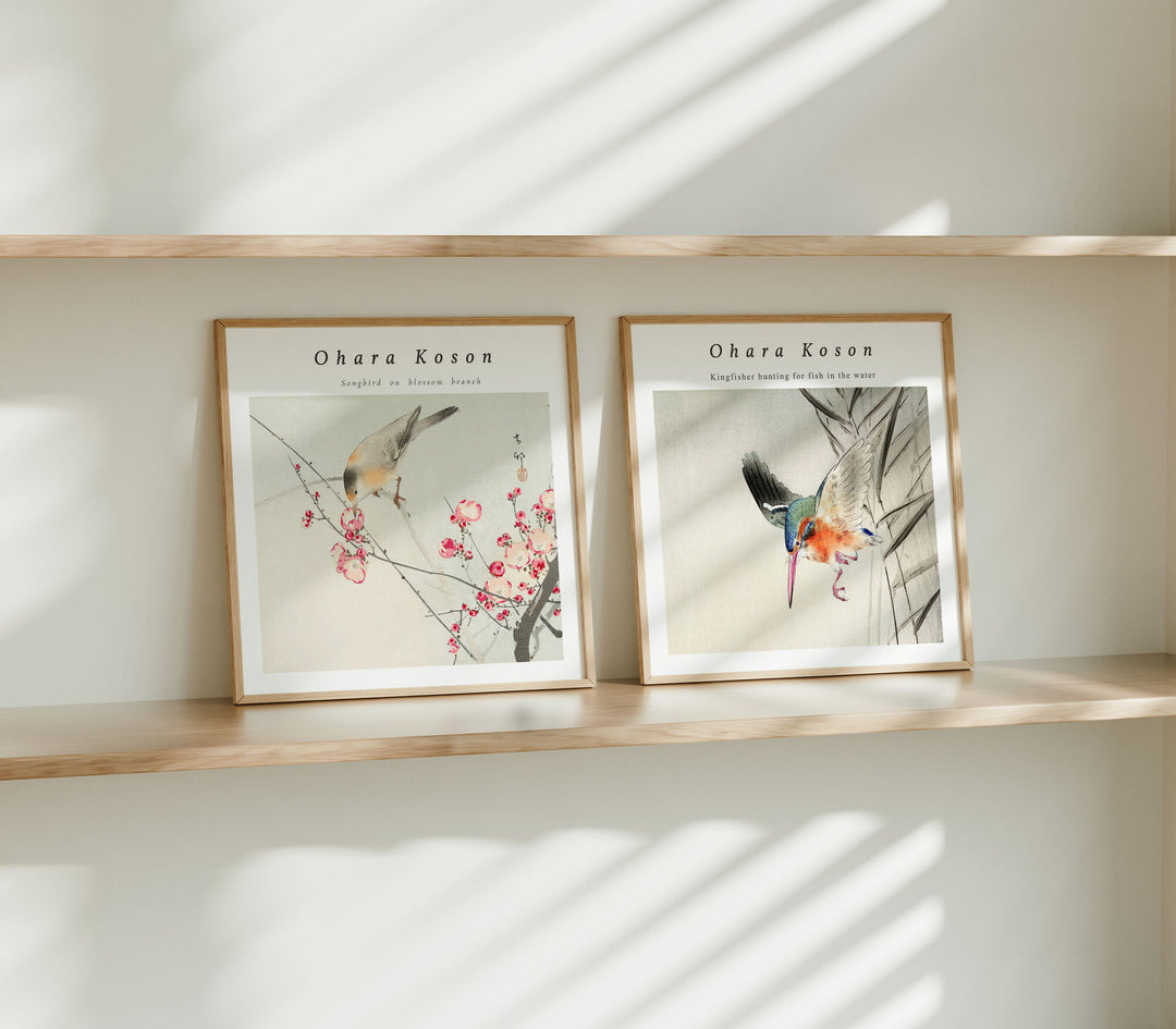 Set of 2 Square Wood Frame Mockup,Art Print Mockup,Wall Art Mockup