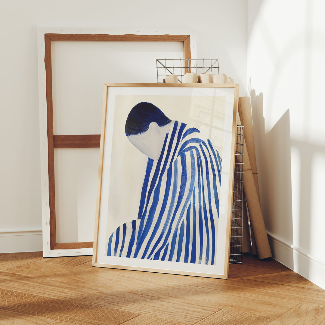 Wood Frame Mockup in Living Room,3x4 Ratio Frame Mock-Up with Reflection