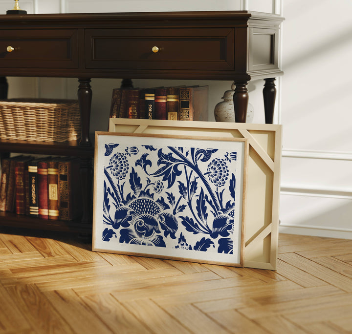 Horizontal Wood Frame Mockup in Living Room,4x3 Ratio Frame Mock-Up,Art Print Display