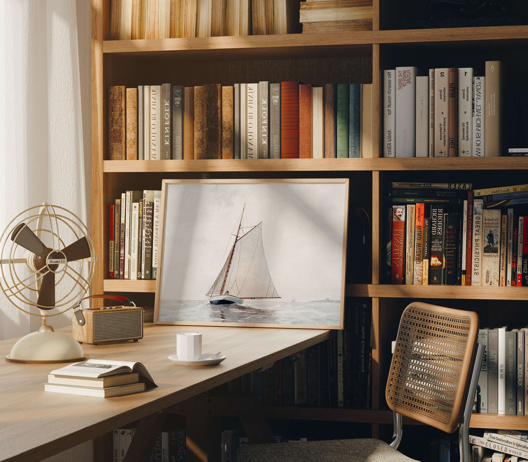 Horizontal Wood Frame Mockup in Living Room,4x3 Ratio Print Poster Mockup