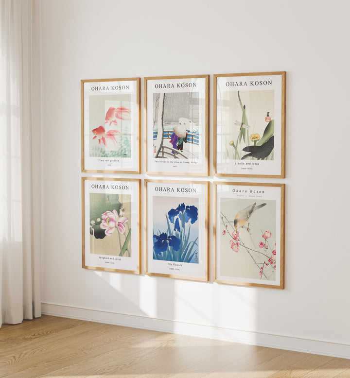Set of 6 Frame Mockups with Reflection,3x4 Wood Frame Mock-Up,Wall Art Mockup
