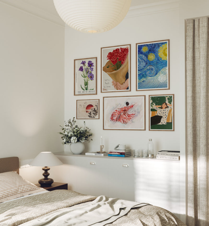 Gallery Art Frames Mockup,5x7 Wood Frame Mock-Up,Wall Art Mockup