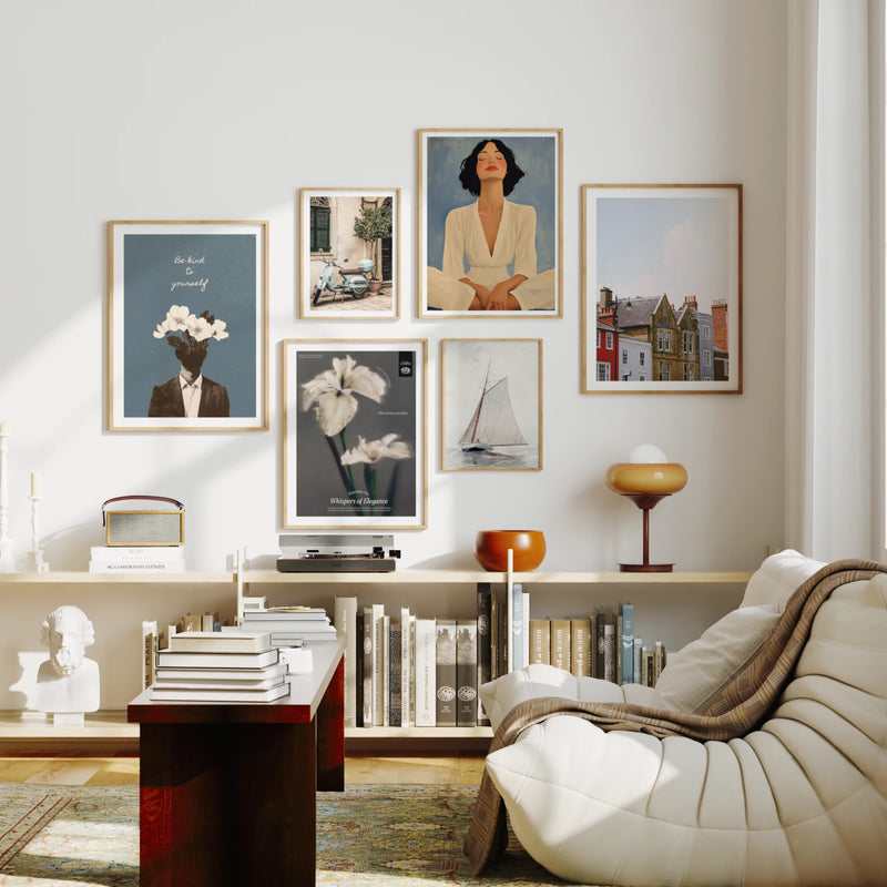 Animated Video Frame Set Mockup | Vertical 3x4 Ratio | 4 Scenes Gallery Mockup Video | Wall Art Video Mockup