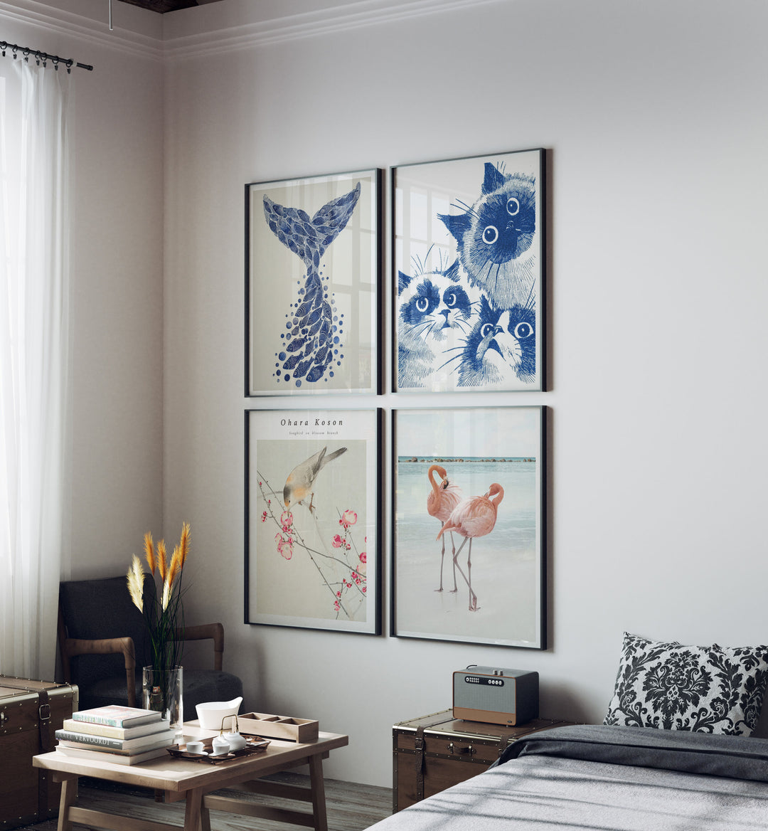 Gallery Black Frames Mockup with Reflection,5x7 Wall Art Mockups,Digital Templates
