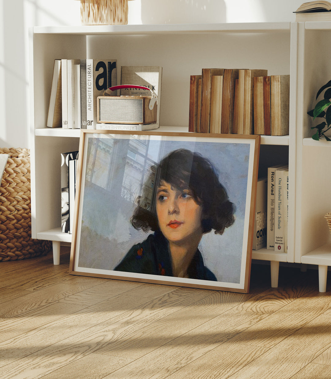 4x3 Horizontal Frame Mock-Up with Reflection,Picture Frame Mockup,Photoshop Template