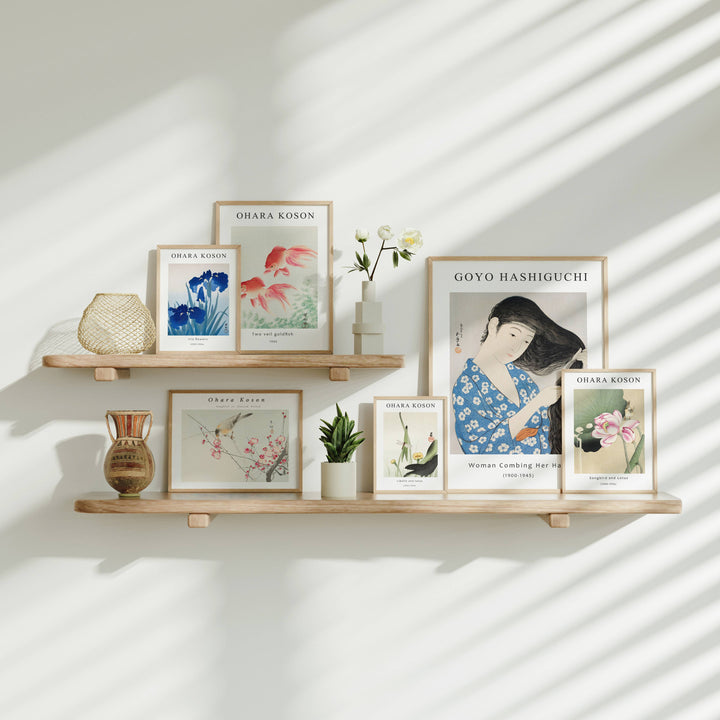 Set of 6 Wood Frame Mockup,3x4 Gallery Wall Mockup,Digital Art Mockup,Psd Templates