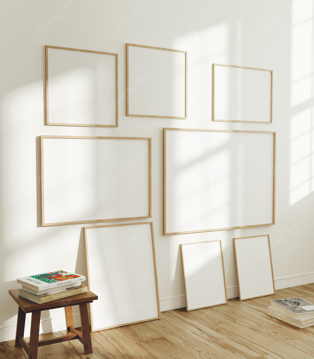 Set of 8 Gallery Wall Frames Mock-Up,Wall Art Mockup,Multiple Frames Mockup