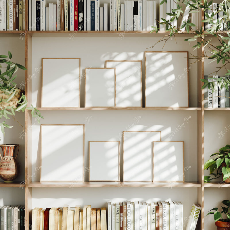 Set of 8 Gallery Wall Frame Mockup,Art Print Mockup,Photoshop Template