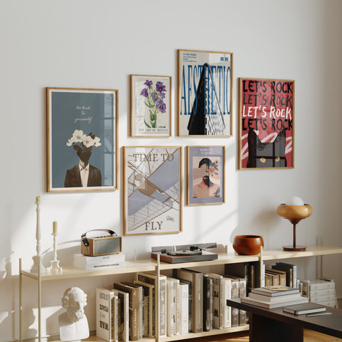 Reflective gallery frame mockup for printable art, photography, and digital templates