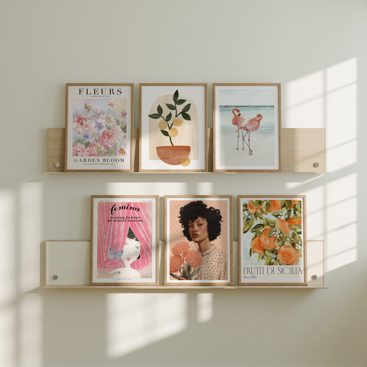 Gallery Wall Frame Mockup,6 Frames Boho Wood Frame Mockup,3x4 Vertical Frame