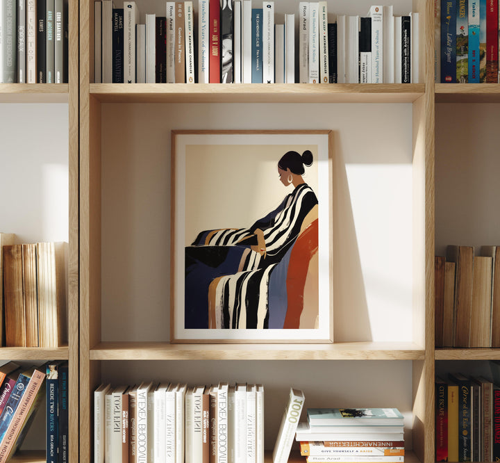Wood Frame Mockup on Bookshelf,3x4 Ratio Frame Mock-Up,Picture Frame Mockup