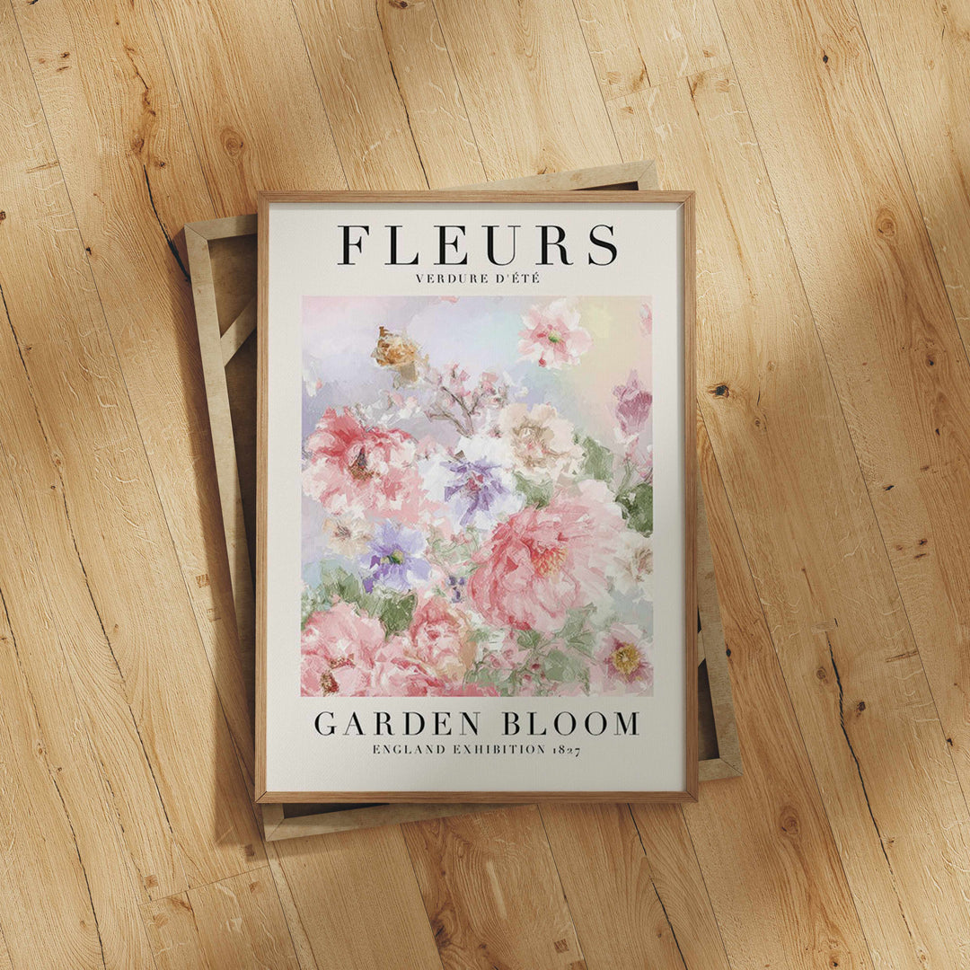 Wood Frame Mockup on Wooden Floor,DIN A Ratio Frame Mock-Up,Picture Frame Mockup