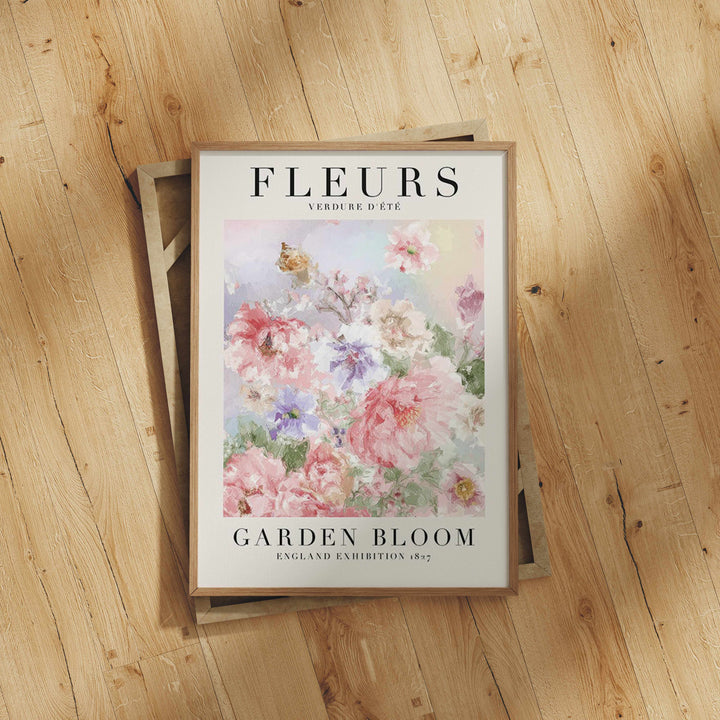 Wood Frame Mockup on Wooden Floor,DIN A Ratio Frame Mock-Up,Picture Frame Mockup