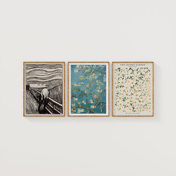 Set of 3 Wood Frame Mockups,Wall Art Mockup,Psd Templates